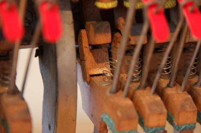 Upright piano jack flange that has come unglued